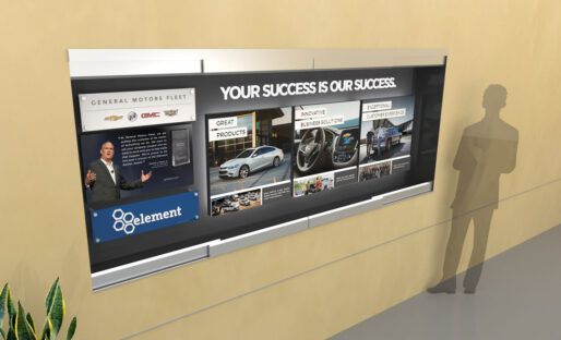 General Motors wall display rendering
